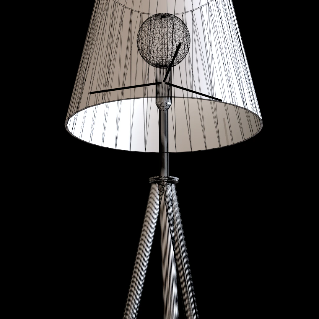 floor lamp 3D Model .c4d .max .obj .3ds .fbx .stl .blend 