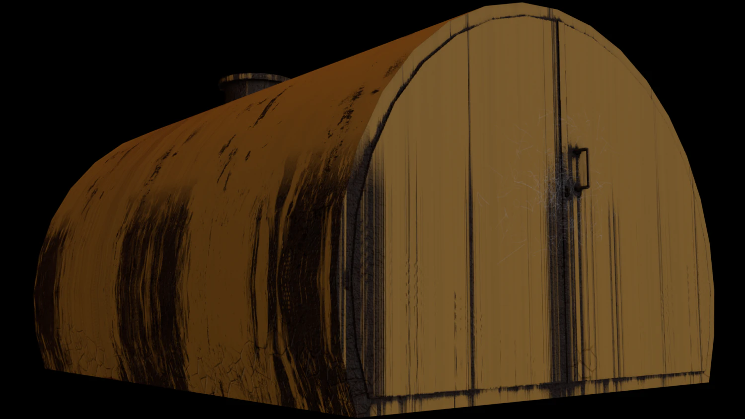 Yellow garage 3D Model .c4d .max .obj .3ds .fbx .stl .blend