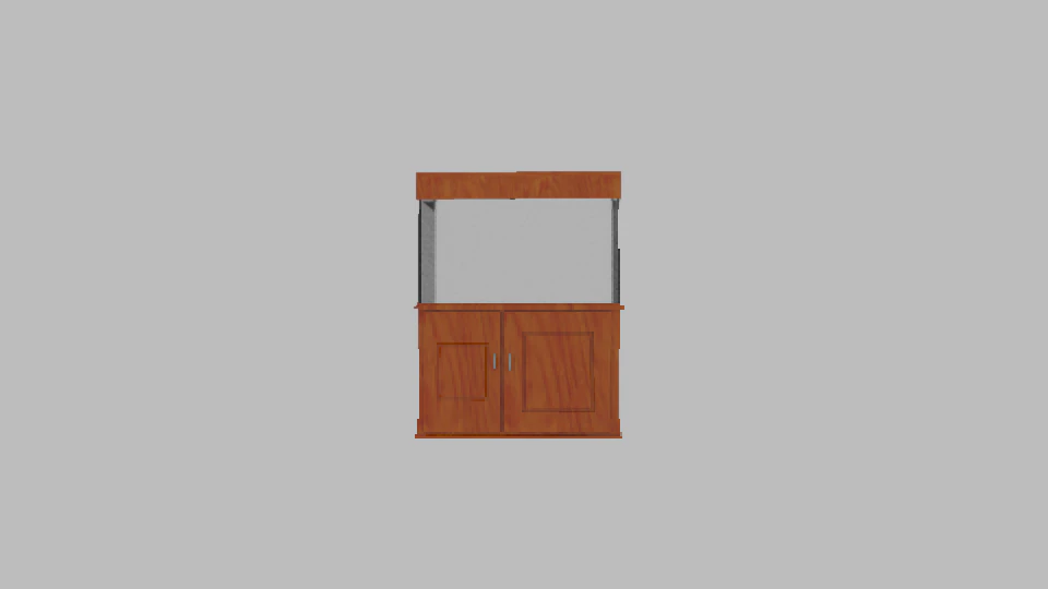 aquarium with a cabinet 3D Model .c4d .max .obj .3ds .fbx .stl .blend