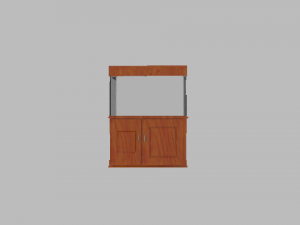 aquarium with a cabinet 3D 모델