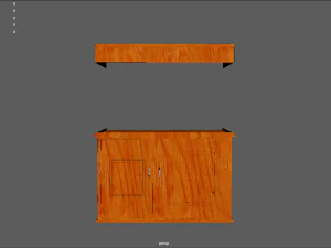 aquarium with a cabinet 3D Model
