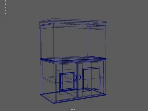 aquarium with a cabinet 3D Model