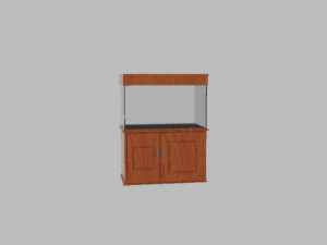 aquarium with a cabinet 3D Model