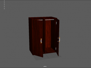 brown cupboard 3D 모델