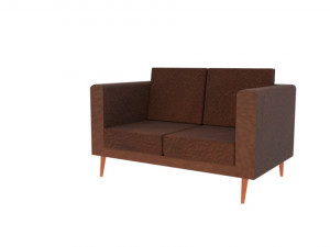 leather couch Model 3D