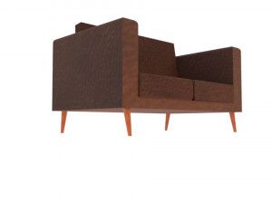 leather couch Model 3D