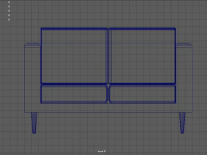 leather couch 3D Model