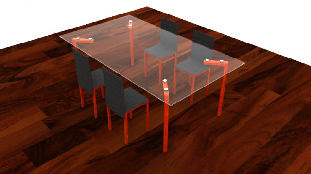 dining table with chairs 3D Model .c4d .max .obj .3ds .fbx .stl .blend 