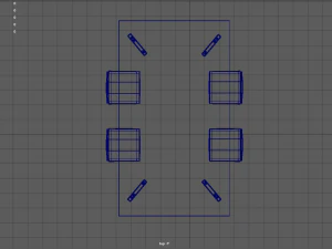 dining table with chairs 3D Model