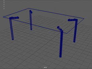 dining table with chairs 3D Model