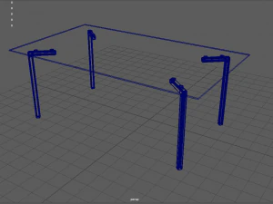 dining table with chairs 3D Model