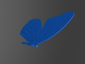 half butterfly mirror accessory 3D 打印模型