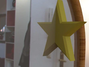 аксессуар для зеркала в форме полузвезды 3D Принт Модель