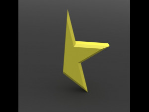 half star mirror accessory 3D Print Model