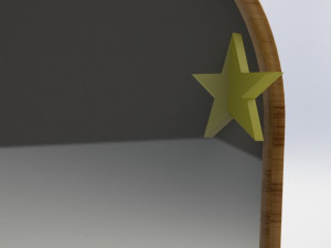 half star mirror accessory 3D Print Model