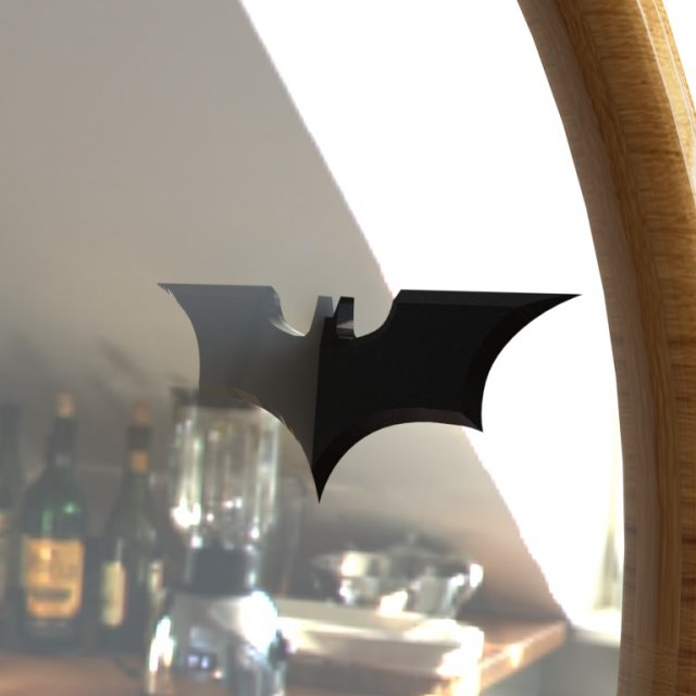 half batarang mirror accessory Modelo de Impressão 3D .c4d .max .obj .3ds .fbx .stl .blend