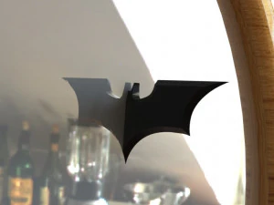 Halb-Batarang-Spiegel-Accessoire 3D Druckmodell