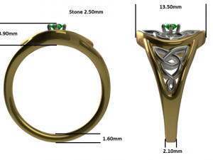 Ring one stone 3Dモデル