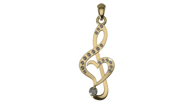 Pendant nota heart 3D-Modell .c4d .max .obj .3ds .fbx .stl .blend 