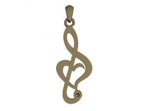 Pendant nota heart 3D-Modell