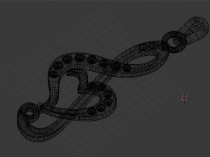 Pendant nota heart 3D-Modell