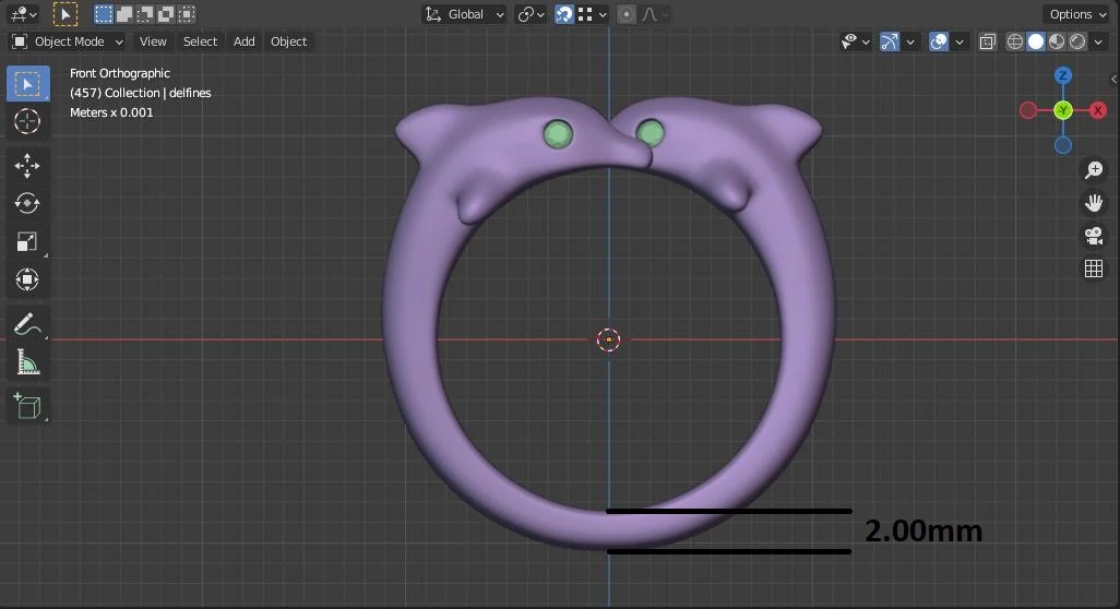 Dolphin ring 3D Print Model .c4d .max .obj .3ds .fbx .stl .blend 