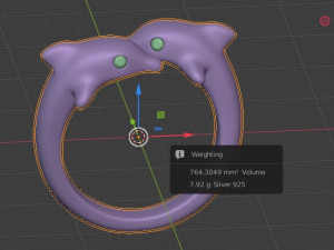 Dolphin ring 3D-Druckmodell