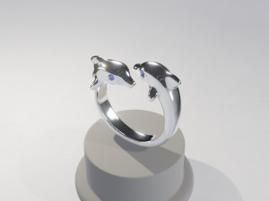 Dolphin ring 3D-Druckmodell