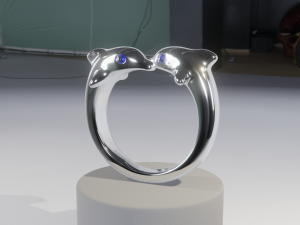 Dolphin ring 3D-Druckmodell