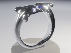 Dolphin ring 3D-Druckmodell