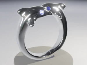 Dolphin ring 3D Print Model