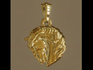 Pendant Horse V2 3D Print Model