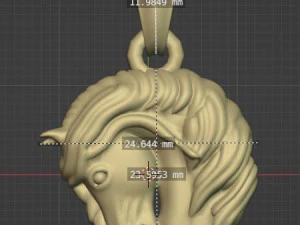 Pendant Horse V2 3D Print Model