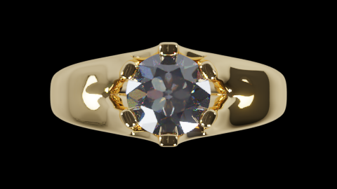 Ring One Stone RD750MM 3D Druckmodell .c4d .max .obj .3ds .fbx .stl .blend