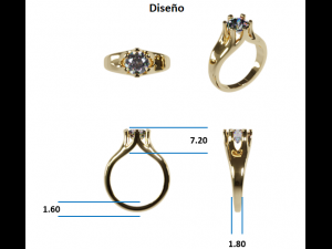 Ring One Stone RD750MM 3D Druckmodell
