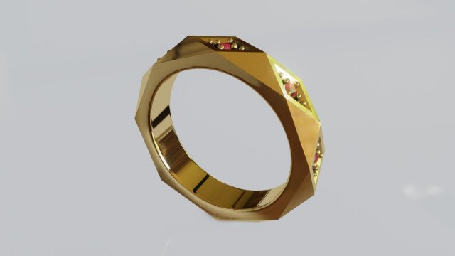 Ring Cortes Dama 01 3D 프린트 모델 .c4d .max .obj .3ds .fbx .stl .blend 