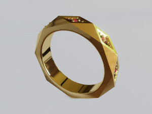 Ring Cortes Dama 01 3D Print Model