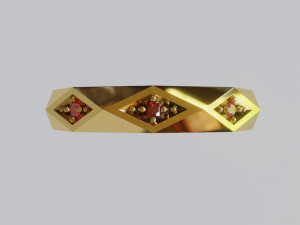 Ring Cortes Dama 01 3D 프린트 모델