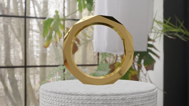 Ring Cortes Caballero 01 3D Print Model .c4d .max .obj .3ds .fbx .stl .blend 