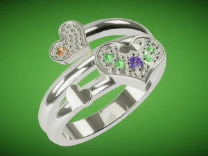 Ring Heart SZ 650 3D Print Model
