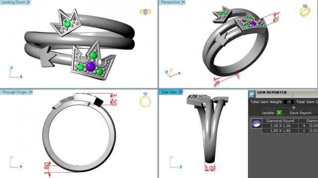 Ring Crown SZ 650 Modelo de impresión 3D .c4d .max .obj .3ds .fbx .stl .blend 