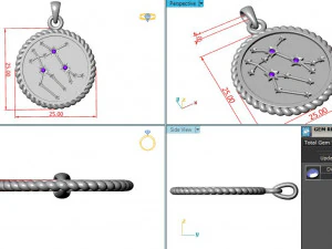 Anh&auml;nger Zwillinge 3D Druckmodell
