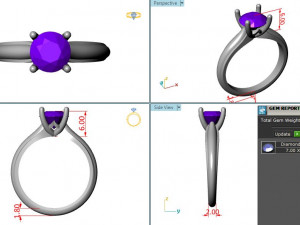 Ring Solitario 01 3D Print Model