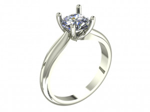 Ring Solitario 01 3D Print Model