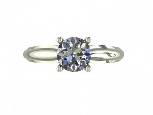 Ring Solitario 01 3D Print Model