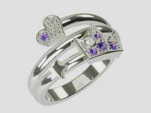 Ring Crown Mix SZ 650 3D Print Model