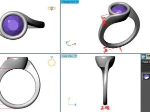 Ring Solitario Bezel 3D Print Model