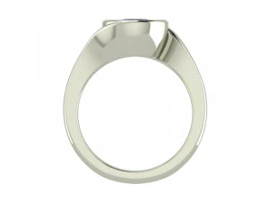 Ring Solitario Bezel 3D Print Model