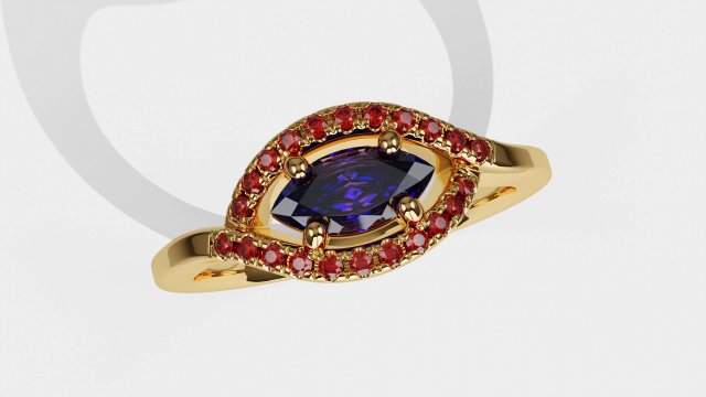 Ring Eye MQ 3D Print Model .c4d .max .obj .3ds .fbx .stl .blend 
