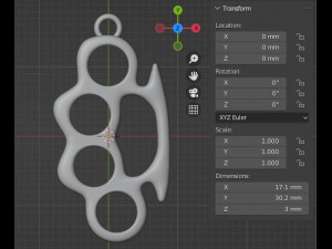 Knuckles Amulet 3D Print Model